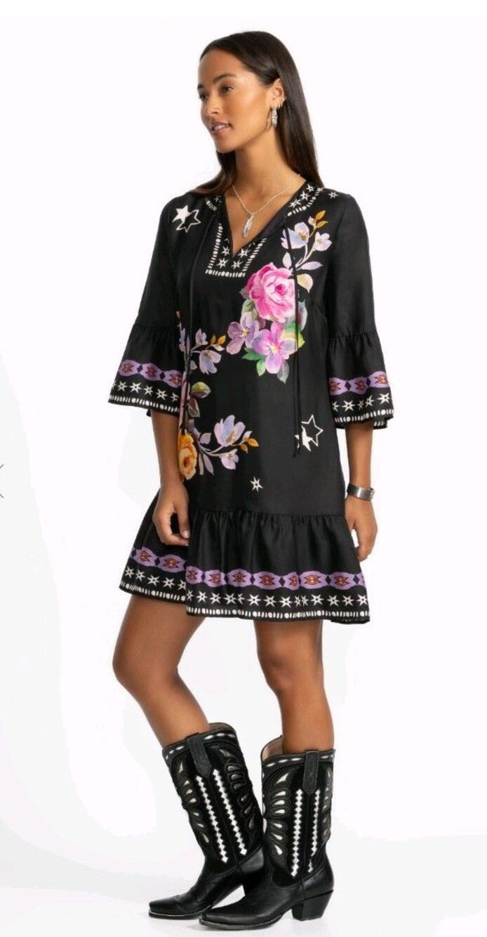 Joghhy Was Jade HAILEE MINI DRESS Women's Silk Rayon Viscose Size M 398$ Retail